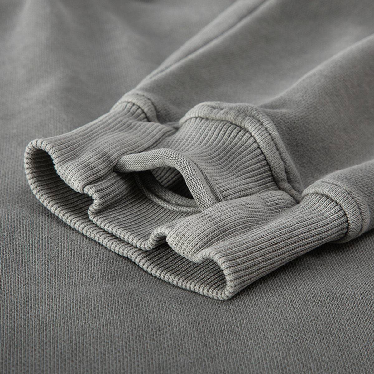Men's Washed Slit Hem Turtleneck Hoodie