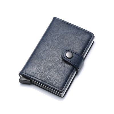 Vintage Leather Pop-Up Card Wallet