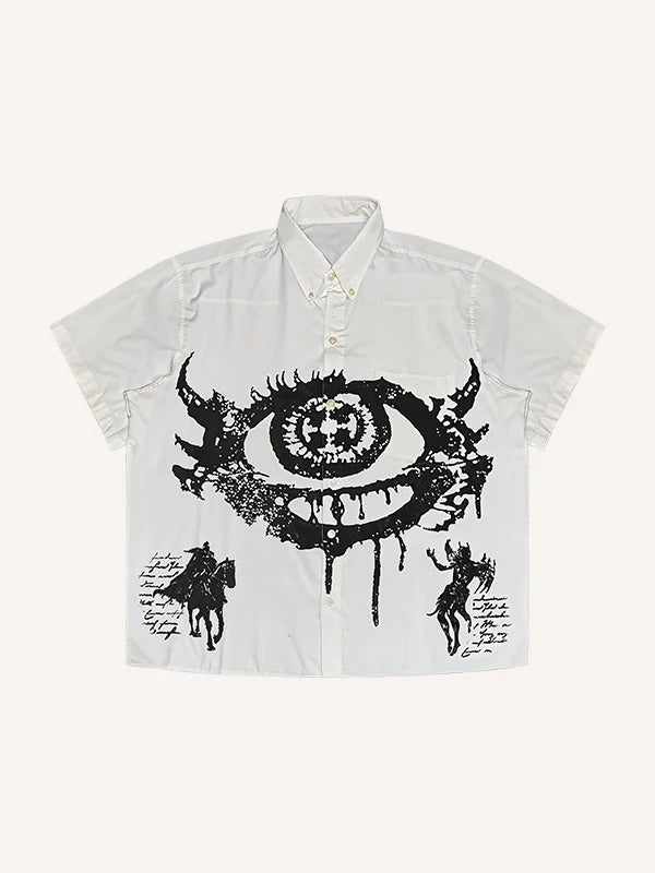 Short Sleeve Eye Button Up