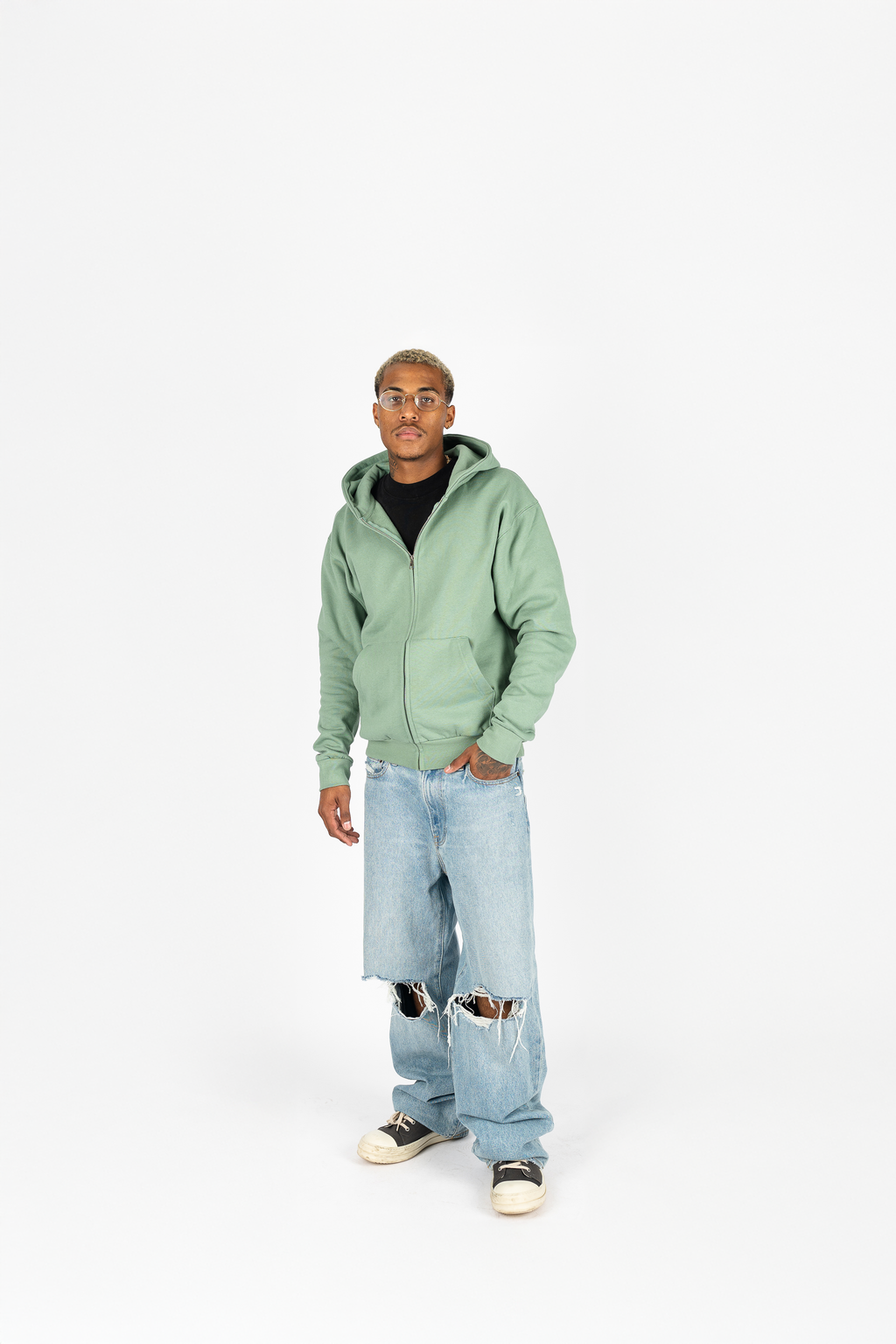 Heavyweight Zip Up - Greenhouse