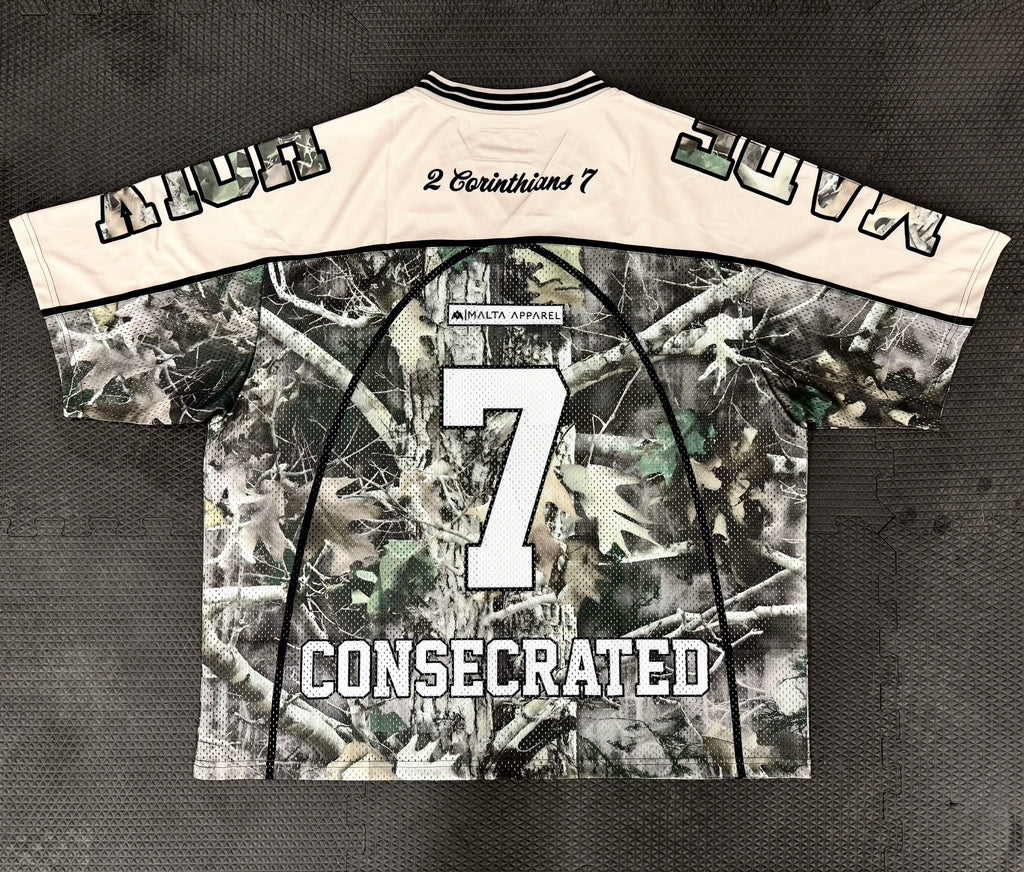 CONSECRATED Jersey - Cream/Woodland Camo (Oversized Fit)