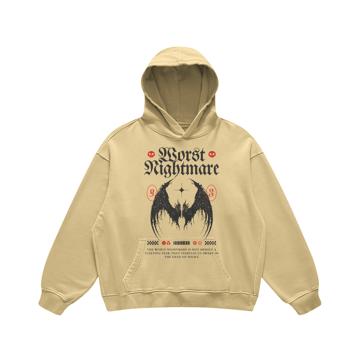 Men's Super Heavyweight Oversized Retro Hoodie