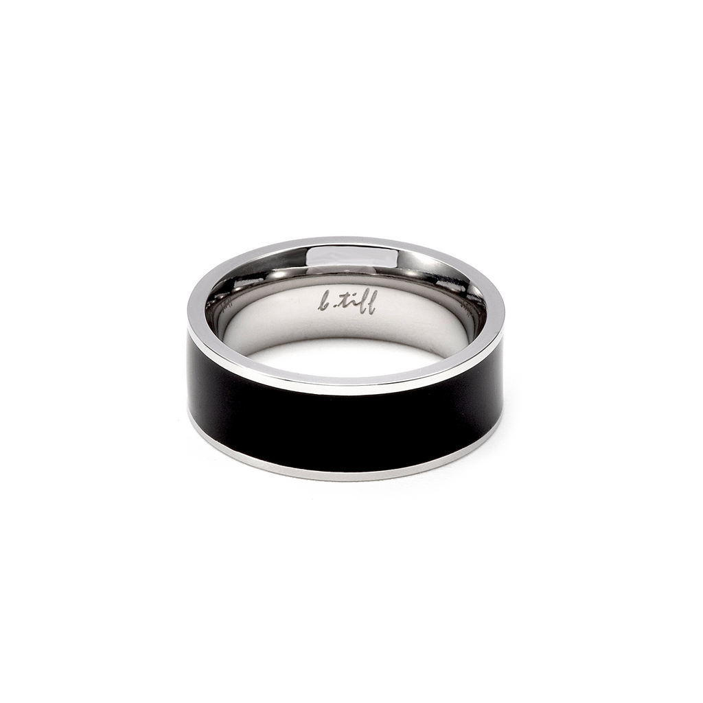 RG800WB B.Tiff Black Enamel Ring [Wide Band]