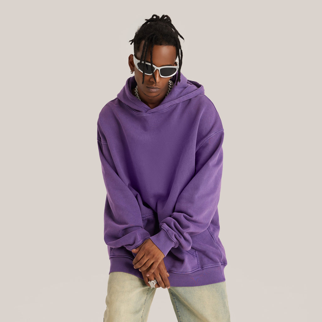Men's Sun Faded Ripped Pocket Hoodie