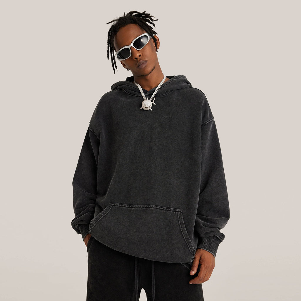 Men's Sun Faded Ripped Pocket Hoodie