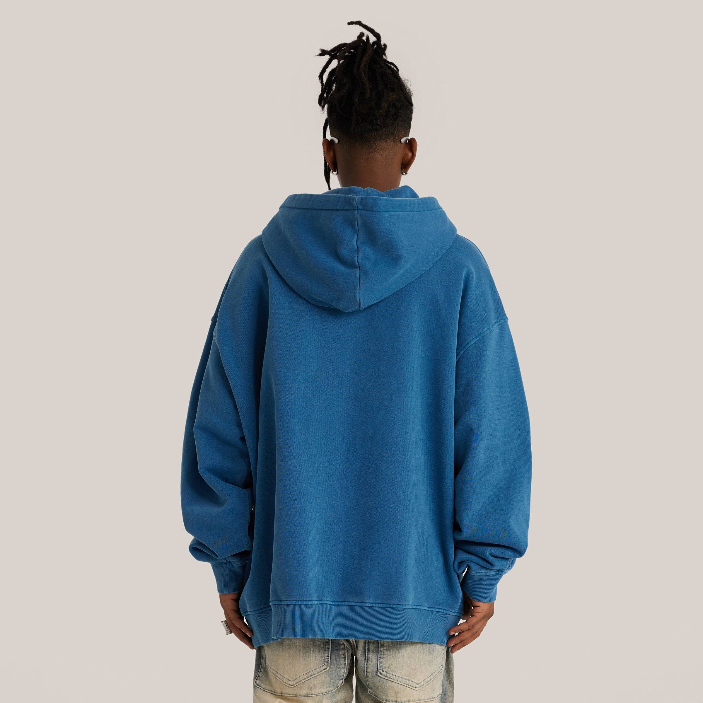 Men's Sun Faded Ripped Pocket Hoodie