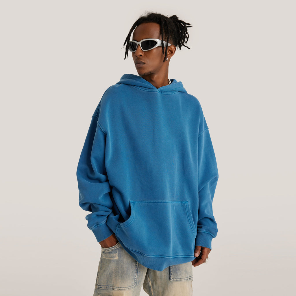 Men's Sun Faded Ripped Pocket Hoodie