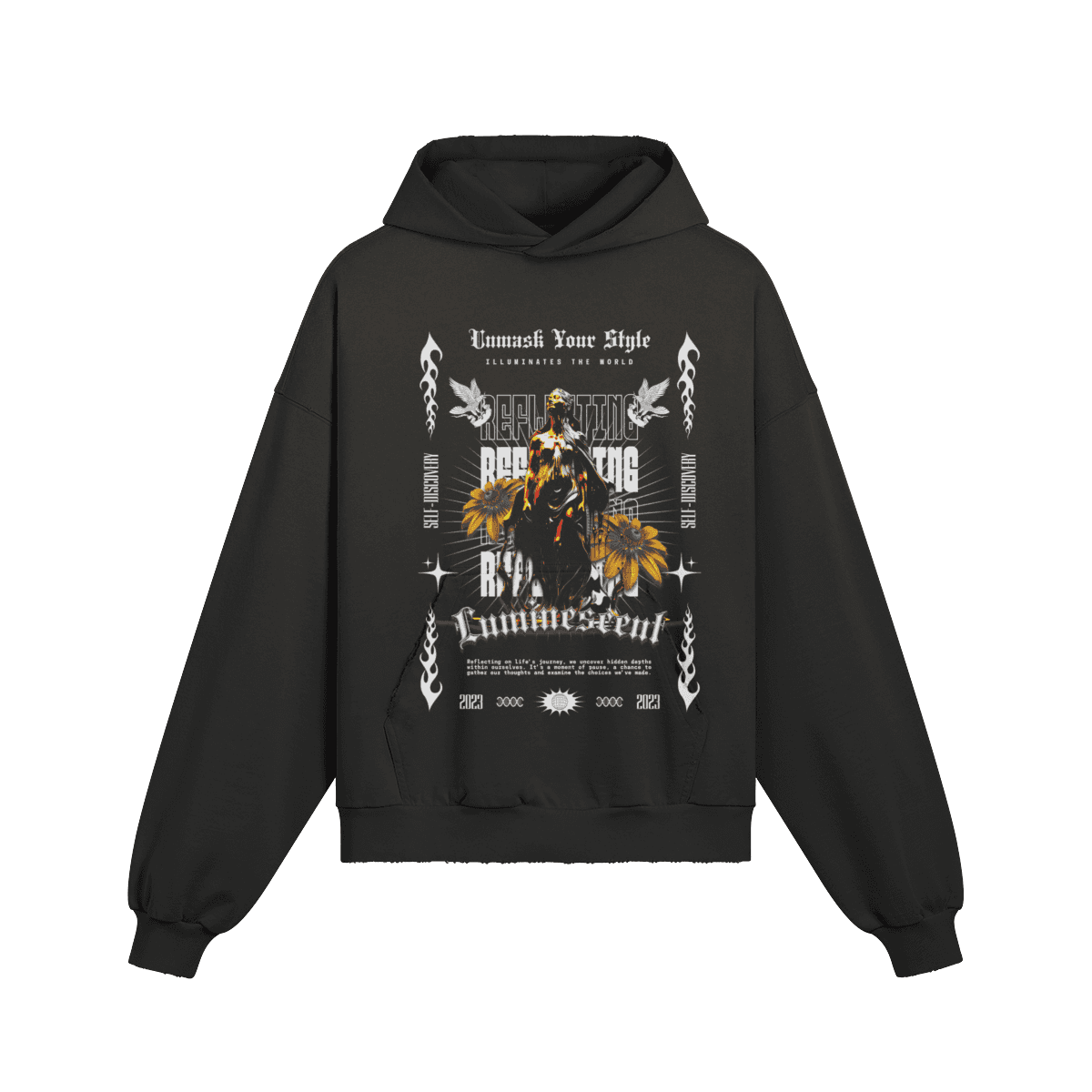 Men's Sun Faded Ripped Pocket Hoodie